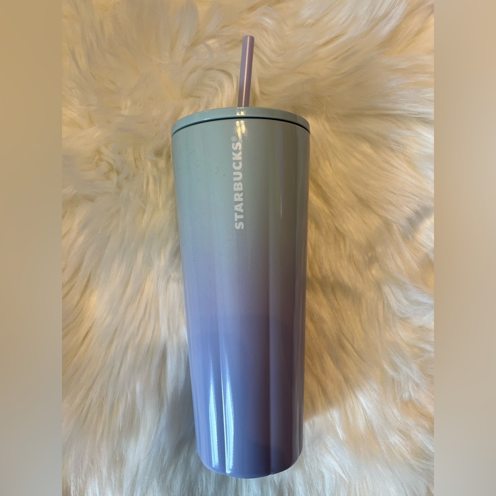 Starbucks lilac ombré curved bottom stainless steel tumbler